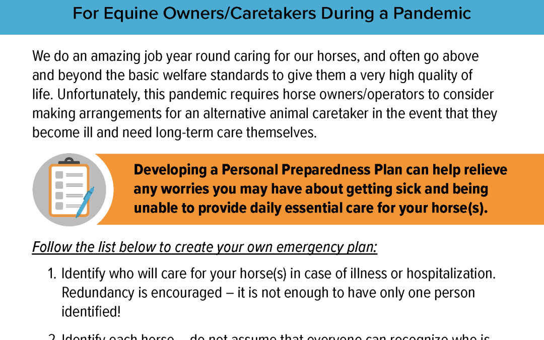 Developing a Personal Preparedness Plan